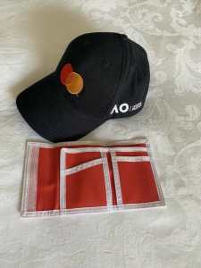 SYDNEY SWANS red wallet AUSTRALIAN OPEN tennis black sports cap hat