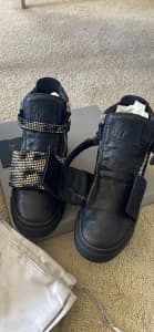 Black Leather Boots -Giuseppe Zanotti  Swarovski New In Box Cronulla Sutherland Area Preview