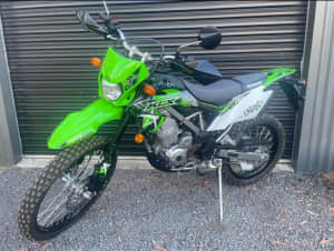 Kawasaki KLX motorbike, dirt bike as new condition, suit new buyer