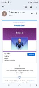 Jimeon Tickets at Crown April 5th 7pm x4