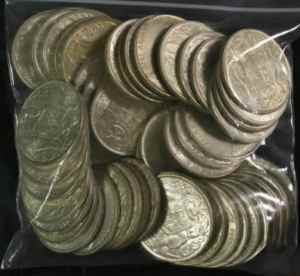 48 x silver round 50 cent pieces 1966