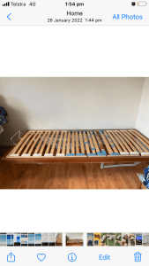 Electric bed single frame with remote control