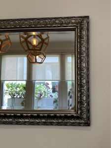 Decorative rectangular wall mirror