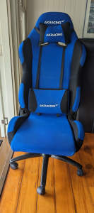 AK Racing Gaming Chair, Blue and Black