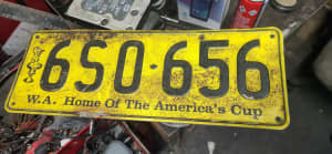 1980s americas cup edition licence plate