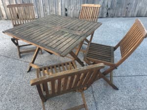 Wooden Outside Table & Chairs