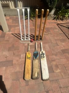 Slazenger Cricket Bats and Stumps and Ball
