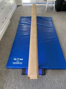 Gymnastics beam and mat