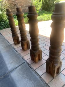 4 rustic legs for table top. 