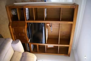 Book case and TV unit with under cupboard