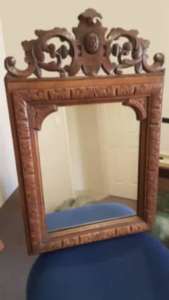 Antique English Oak Mirror
