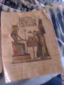 Egyptians painting signed with orthentic certificate 