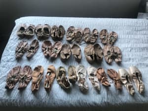 Ballet shoes - leather and canvas - girls 13 to Ladies 9 - $5