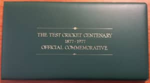 Test cricket centenary 1977 official commemorative pack