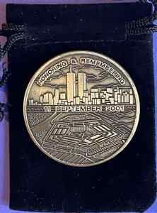 9/11 Remembrance New York/Pentagon Medallion. Brand new/Free postage