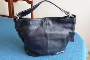 Brand New Trenery Black Soft Leather Handbag - Page Hobo