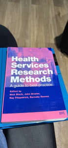 Health Services Research Methods: A Guide to Best Practice book