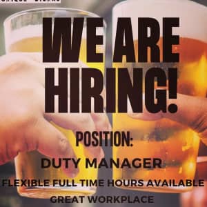 We’re Hiring! - Duty Manager(WEST END)(Archive Beer Boutique)