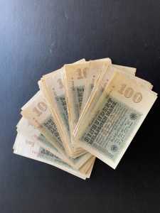 Lot of German banknotes (2)- 100 million mark