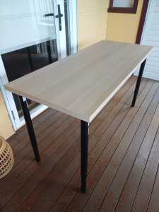 IKEA Lagkapten Desk 1400 x 600mm, with IKEA Olov adjustable legs