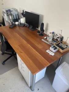 Office Desk, handcrafted blackbutt timber