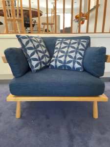 Stylish blue occasional chair