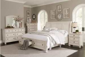 Classic Bethel Queen Bed Frame with 2 Drawers