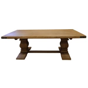 Gloriosa Coffee Table 140cm Pedestal Solid Mango Timber Wood - Ho...