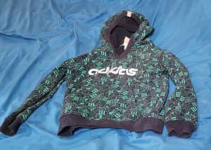 Adidas boys hoodie size 7 Pre- Owned 