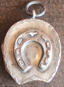 Antique Horseshoe-Shaped Silver Locket Pendant - BIRMINGHAM 1889