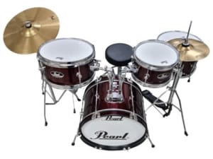 Pearl Roadshow Jr 5pc Drum Kit Ruby Red