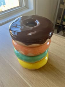 Kitsch donut biscuit barel 4 separate compartments