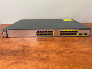 Cisco WS-C3750-24PS-S managed, stackable 24 ports L3 network switch