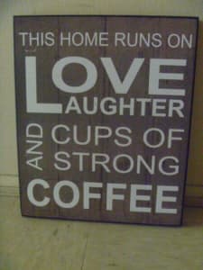 Coffee Lovers - Small Wall Print Mounted on Timber