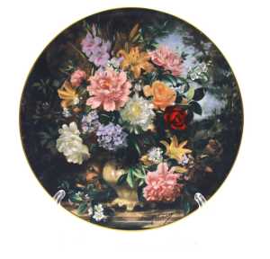 ROYAL DOULTON COLLECTORS GALLERY PLATE - PINK & WHITE PAEONIES