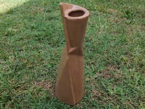 Vintage brown ceramic vase $35