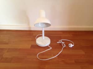 White Study/Work Desk Lamp with Flexible Neck