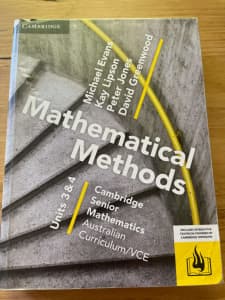 Mathematical Methods Units 3&4 - Cambridge Senior Mathematics
