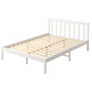 Levede Wooden Bed Frame Double Full Size Mattress Base Timber Whi...