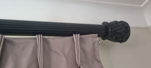 Decorative Curtain Rod 3050mm Black Timber 