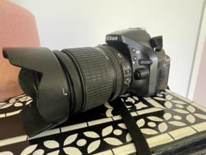 Nikon D5200 with 18-105 mm and 70-300 mm lenses