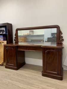 Mahogany sideboard or buffet with mirror