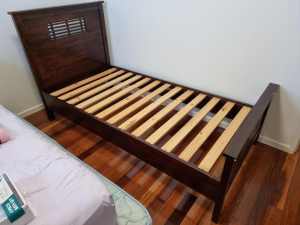 Durable single bed frame purchased from Amart Furniture