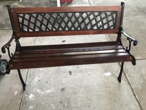 Cast iron bench seat