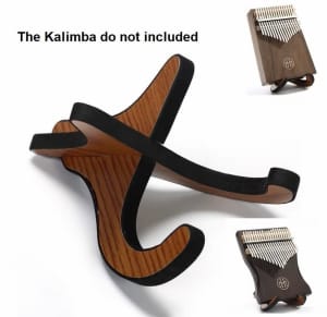 Kalimba Stand Wood Holder Portable EVA Cotton Pad Prevent Scratch 