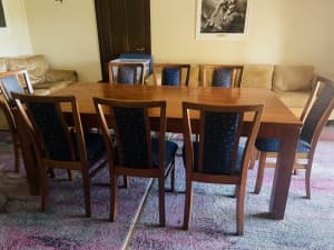 Free delivery Large wooden table 8 chairs 