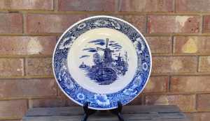 Vintage Blue and white Dutch windmill Bowl