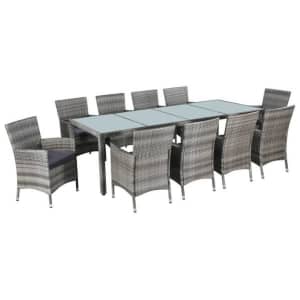 11 Piece Outdoor Dining Set with Cushions