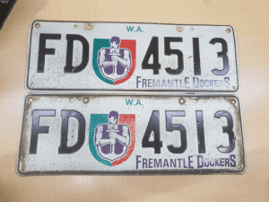 Dockers Number plates
