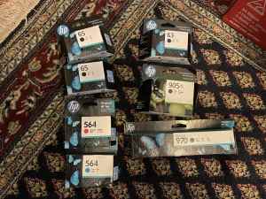 Genuine HP ink cartridges - 65, 63, 905XL, 564, 970 _ NEW from $15 eac